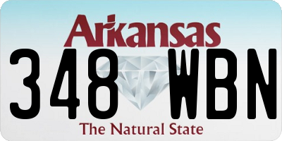 AR license plate 348WBN