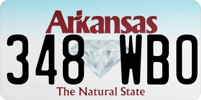 AR license plate 348WBO