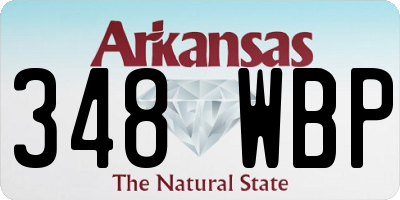 AR license plate 348WBP