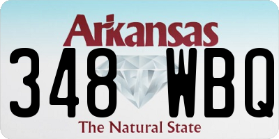 AR license plate 348WBQ