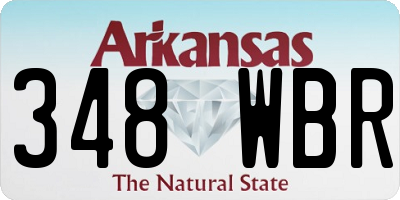AR license plate 348WBR