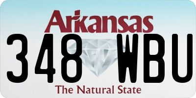 AR license plate 348WBU