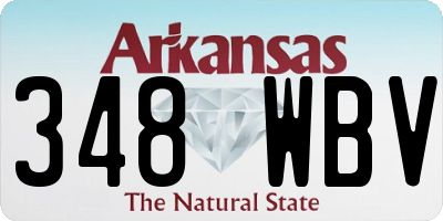 AR license plate 348WBV