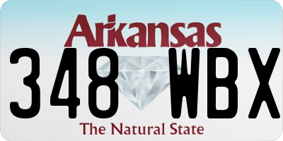 AR license plate 348WBX