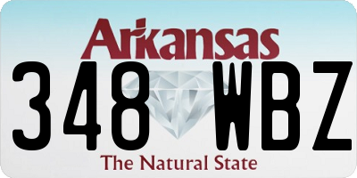 AR license plate 348WBZ