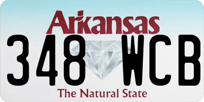 AR license plate 348WCB