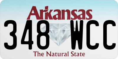 AR license plate 348WCC