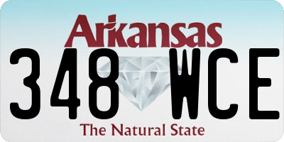 AR license plate 348WCE