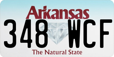 AR license plate 348WCF