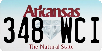 AR license plate 348WCI