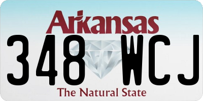 AR license plate 348WCJ