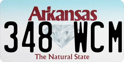 AR license plate 348WCM