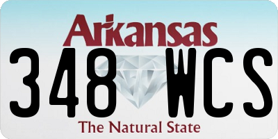 AR license plate 348WCS