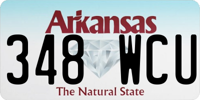 AR license plate 348WCU