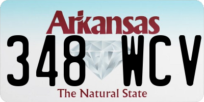 AR license plate 348WCV