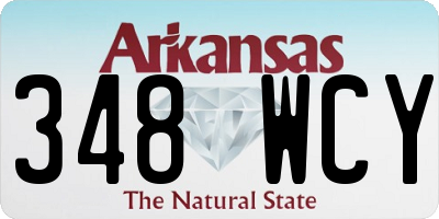 AR license plate 348WCY