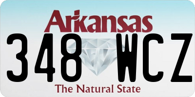 AR license plate 348WCZ