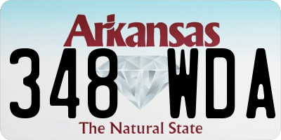 AR license plate 348WDA