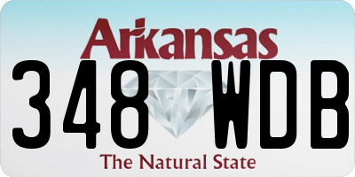 AR license plate 348WDB