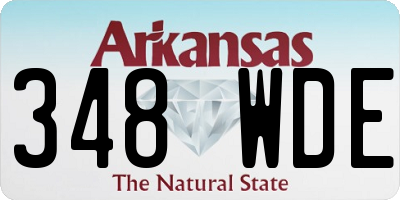 AR license plate 348WDE
