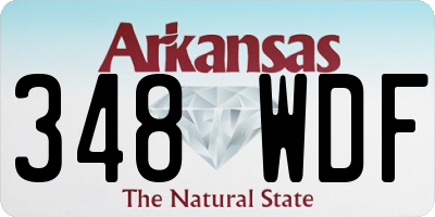 AR license plate 348WDF