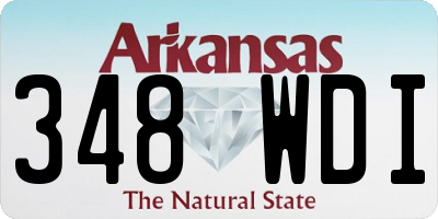 AR license plate 348WDI