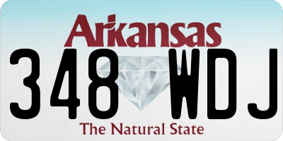 AR license plate 348WDJ