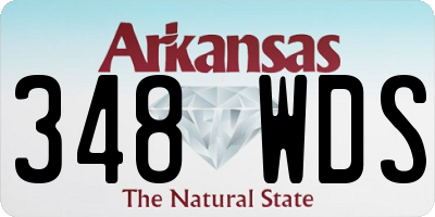 AR license plate 348WDS