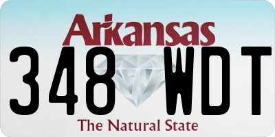 AR license plate 348WDT