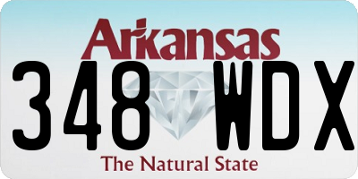 AR license plate 348WDX
