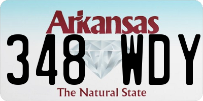 AR license plate 348WDY