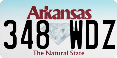 AR license plate 348WDZ
