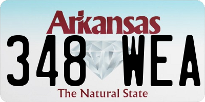AR license plate 348WEA