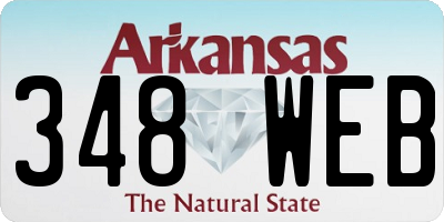 AR license plate 348WEB