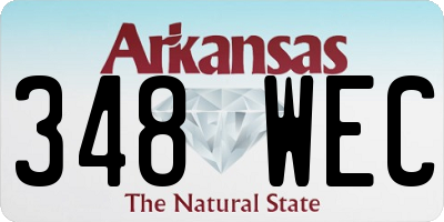 AR license plate 348WEC