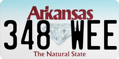 AR license plate 348WEE