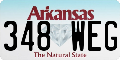 AR license plate 348WEG