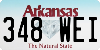 AR license plate 348WEI