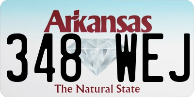 AR license plate 348WEJ