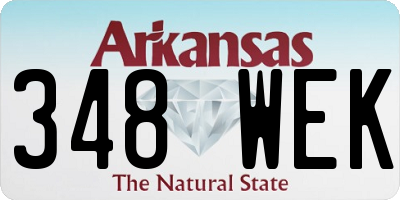AR license plate 348WEK