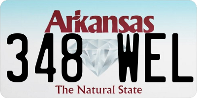 AR license plate 348WEL