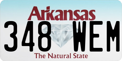 AR license plate 348WEM