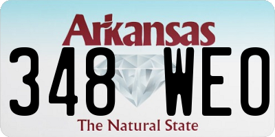 AR license plate 348WEO