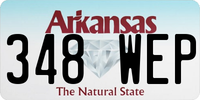 AR license plate 348WEP