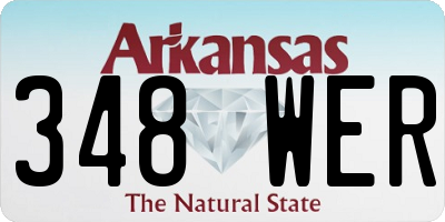 AR license plate 348WER