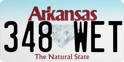 AR license plate 348WET