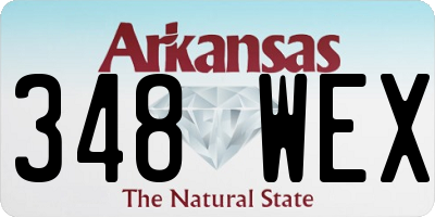 AR license plate 348WEX