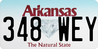 AR license plate 348WEY