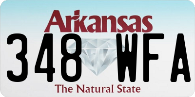AR license plate 348WFA
