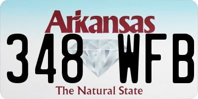 AR license plate 348WFB